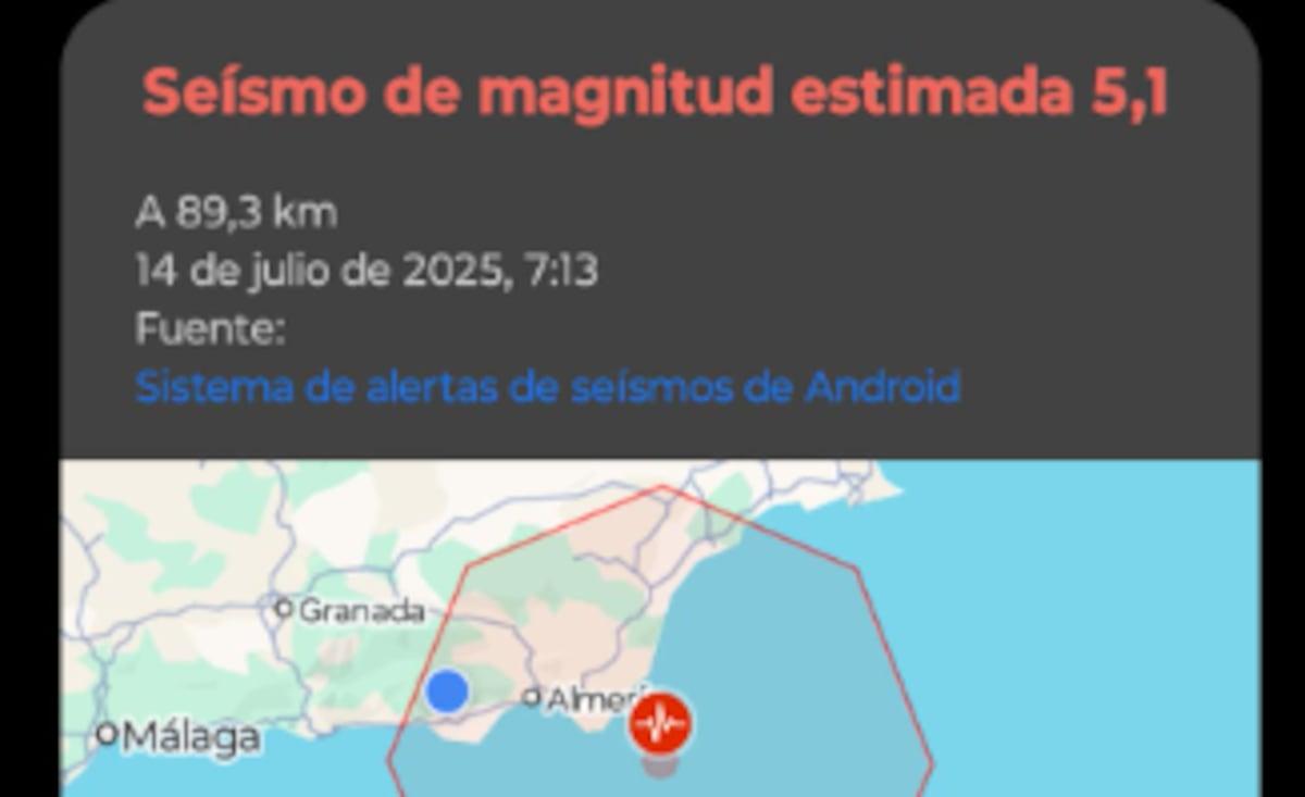 Notificación sísmica en Android