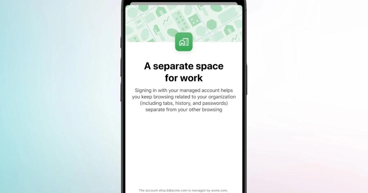 Seguridad perfiles Chrome Enterprise iOS