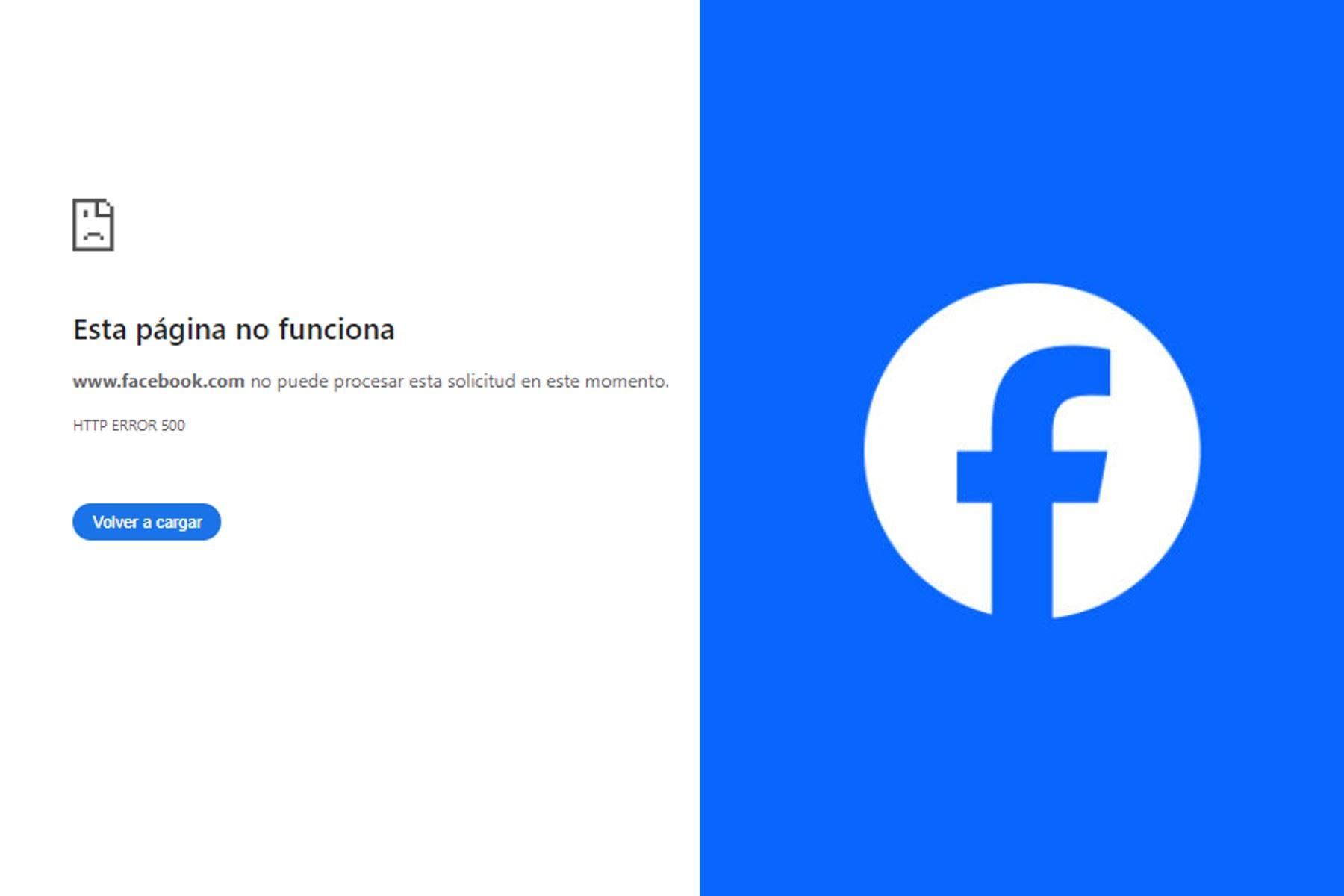 Fallo de servicio en Facebook