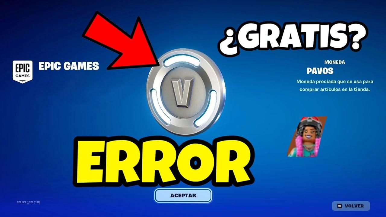 Error en Fortnite por paVos, skins y objetos