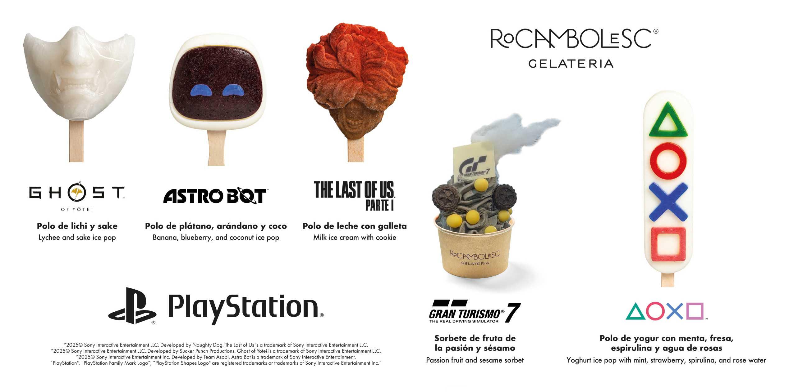 Detalles de los helados de Jordi Roca para PlayStation
