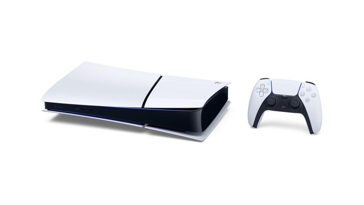PS5 Slim sobre mesa