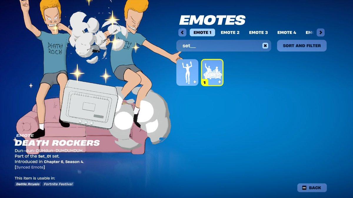 Set completo de Beavis y Butt-Head en Fortnite