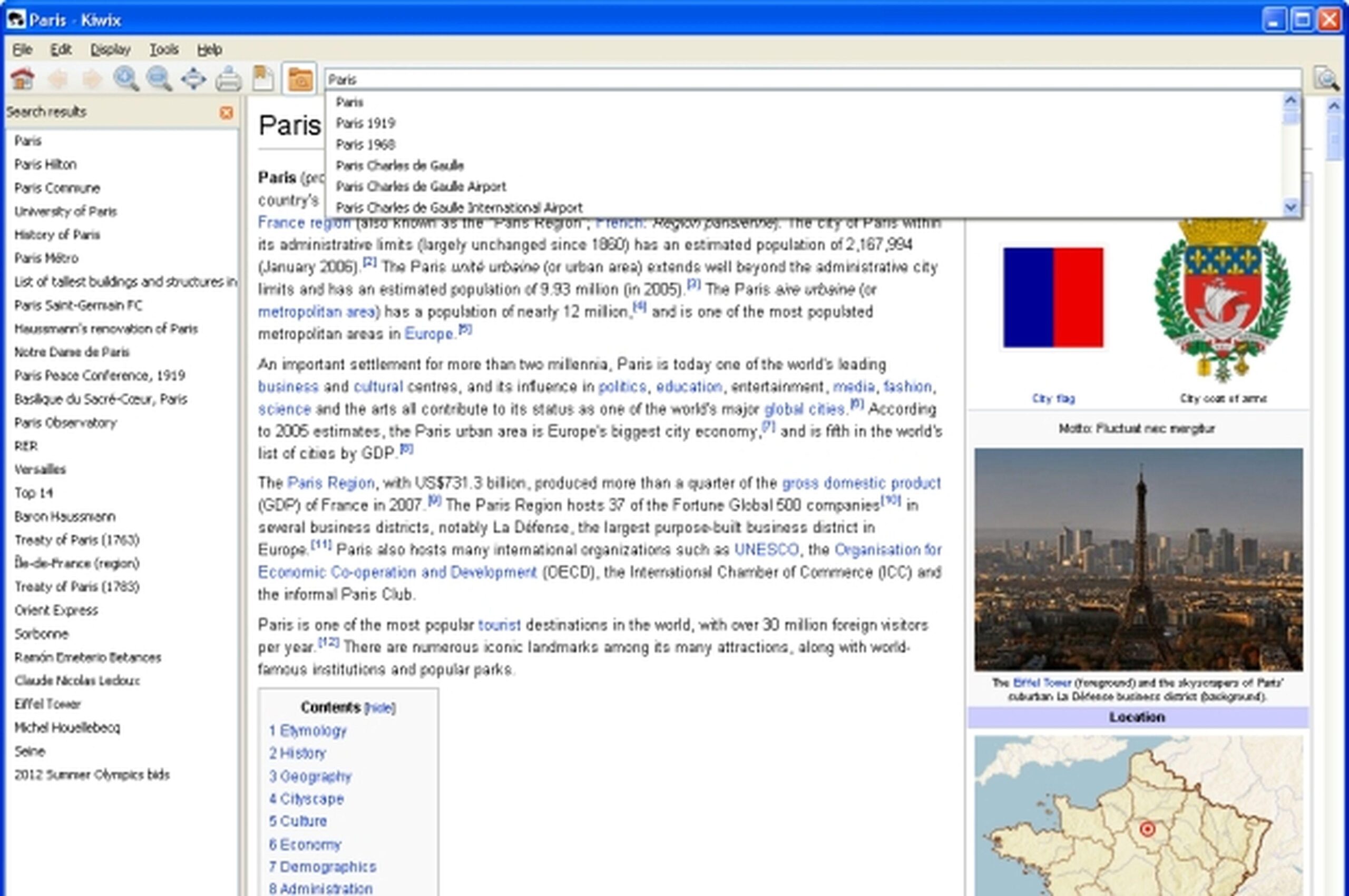 Tamaños y métodos para Wikipedia offline