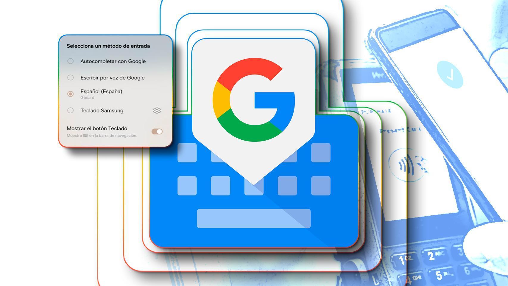 Menú de tamaño de fuente en Gboard