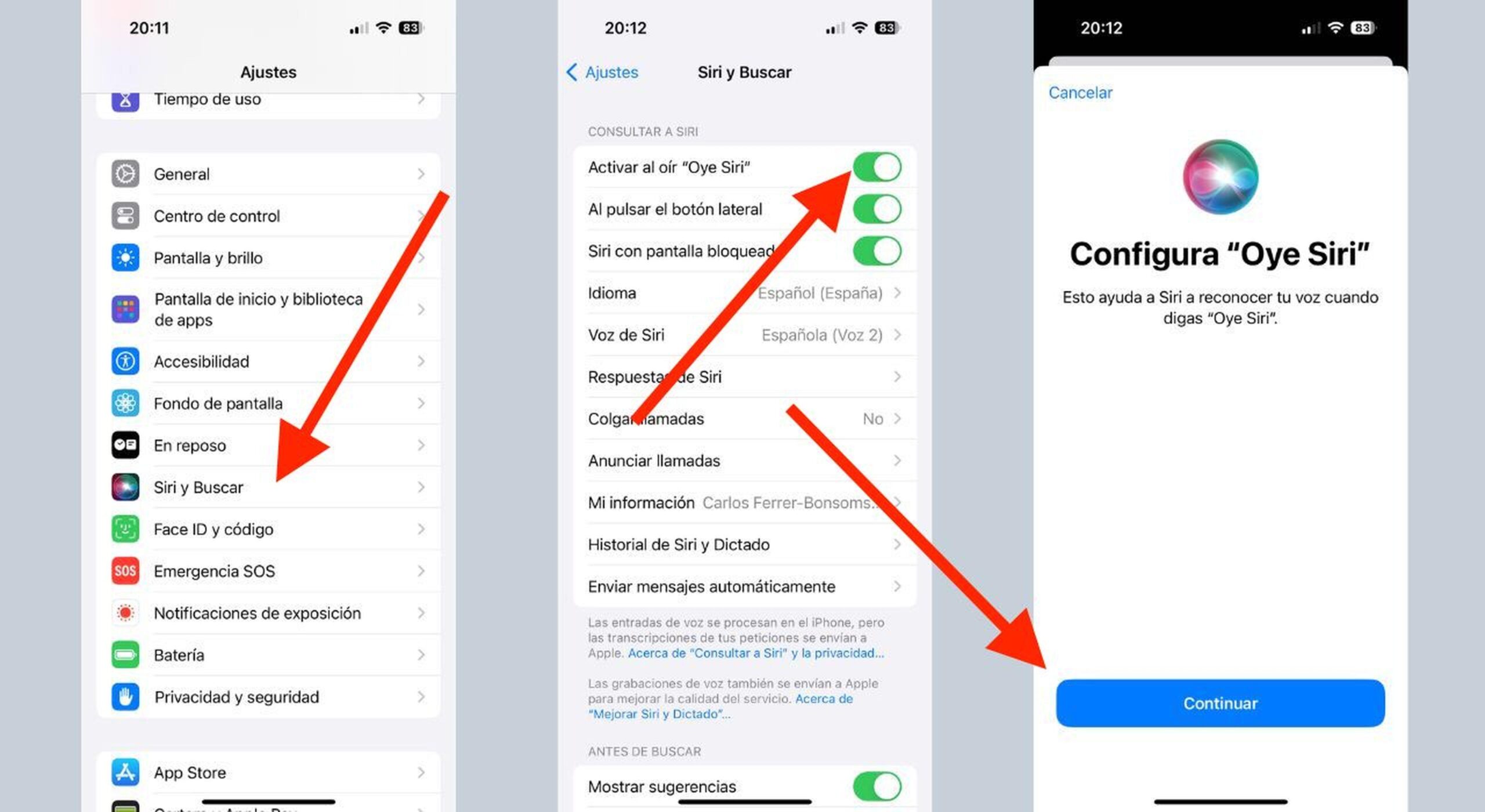 Guía de uso de Siri en iPhone