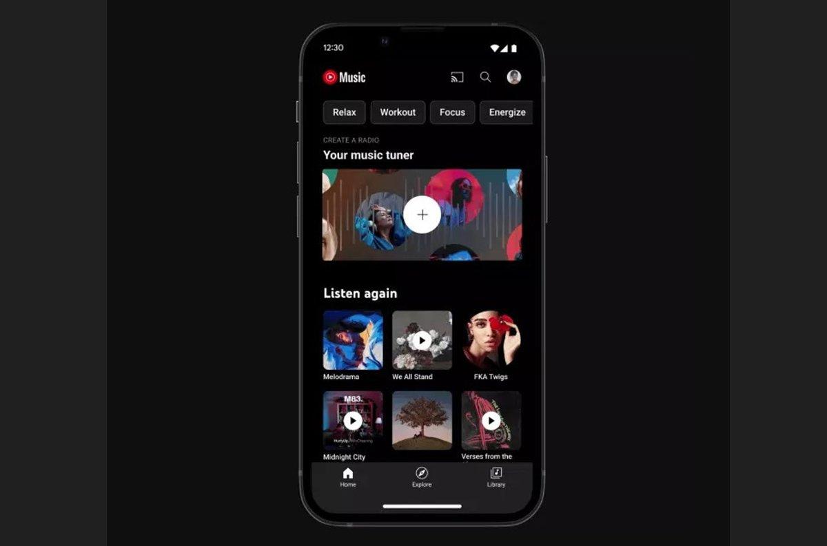 Búsqueda en listas de YouTube Music