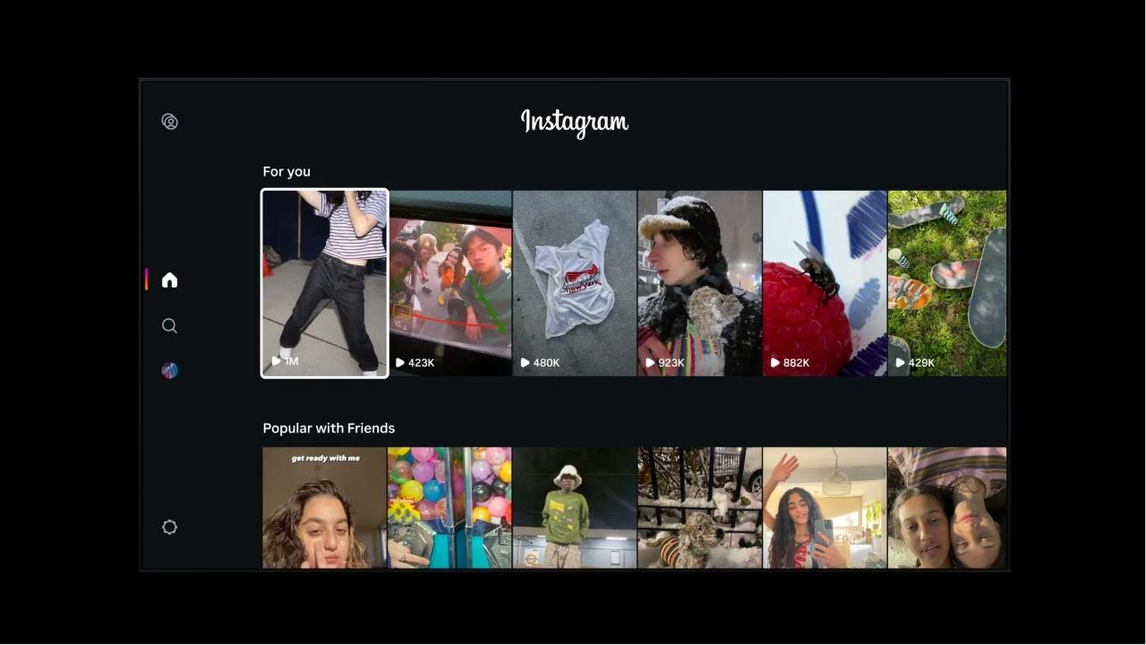 Reels de Instagram en la TV del salón