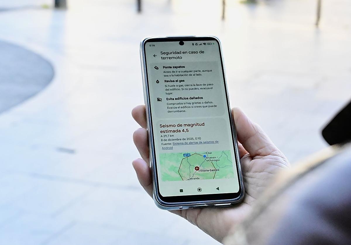 Sistema de alertas de terremotos de Google en España