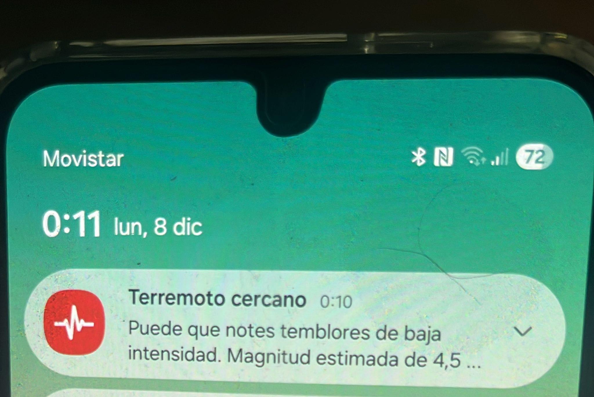 Terremoto en Vitoria y reacción de móviles Android