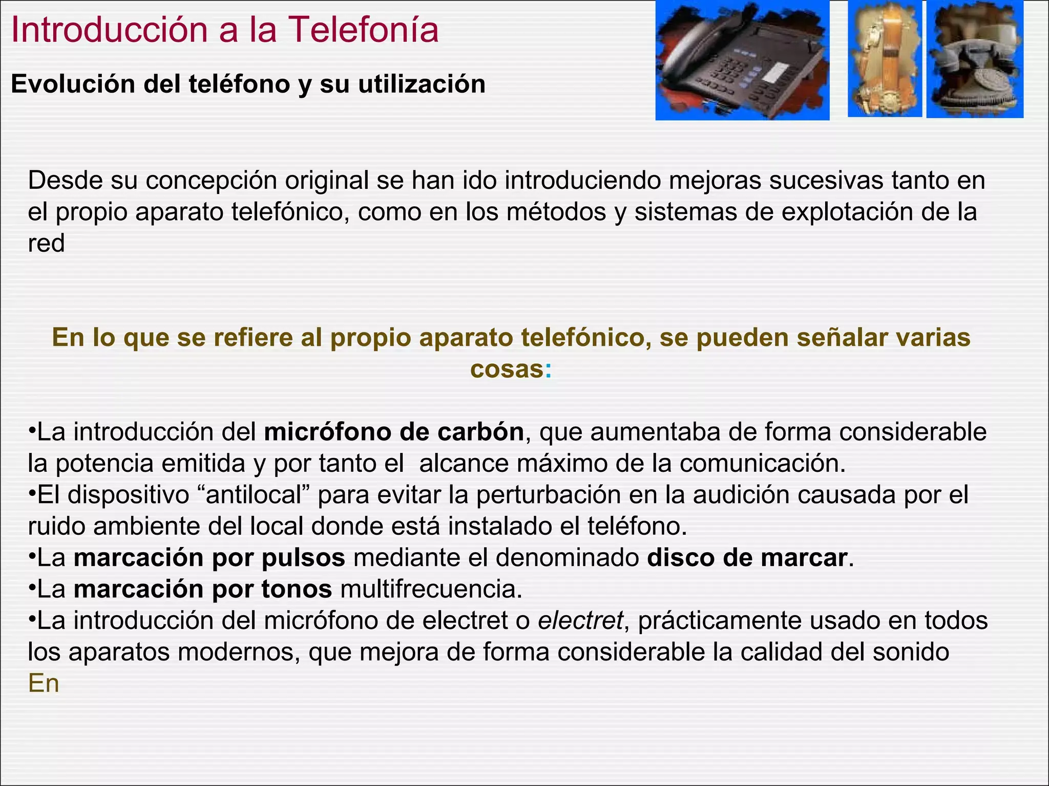 Infraestructura de telefonía básica Infraestructura de telefonía básica