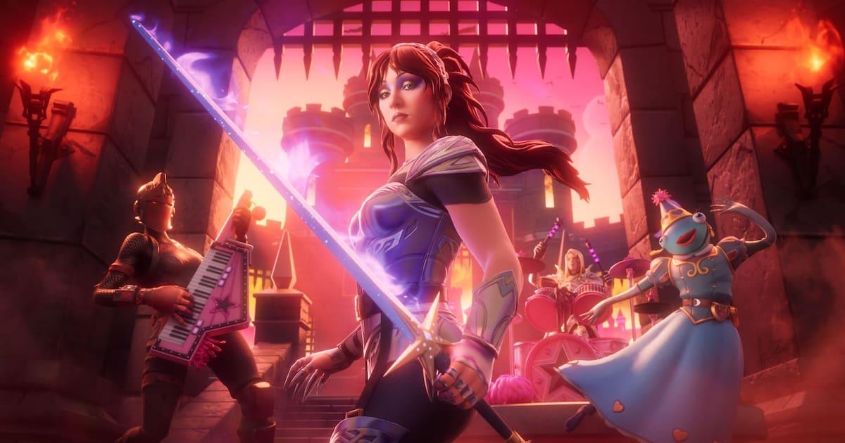 Escenario medieval en Fortnite Festival