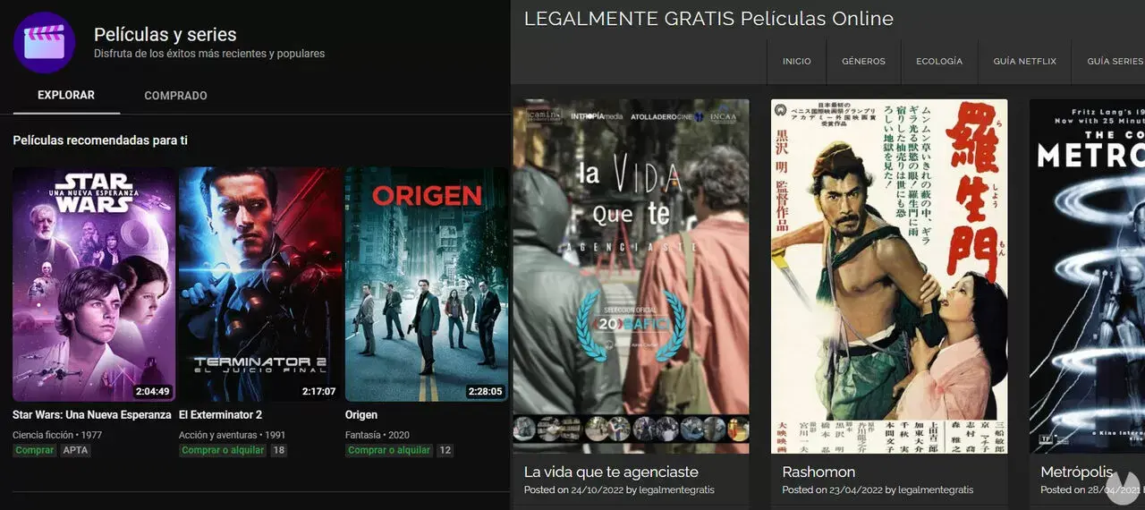 Dónde ver cine en streaming Dónde ver cine en streaming