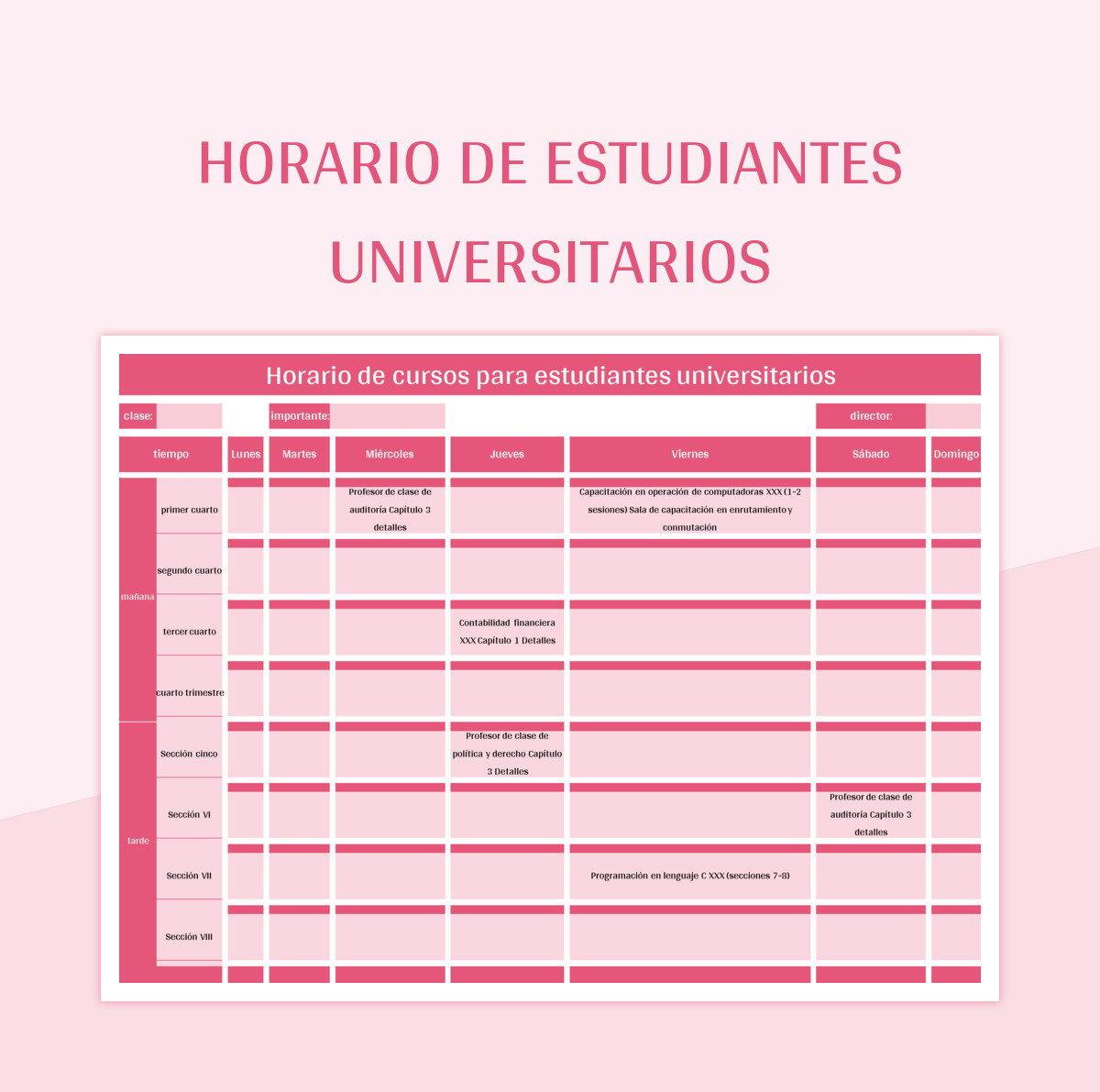 Excel para estudiantes universitarios