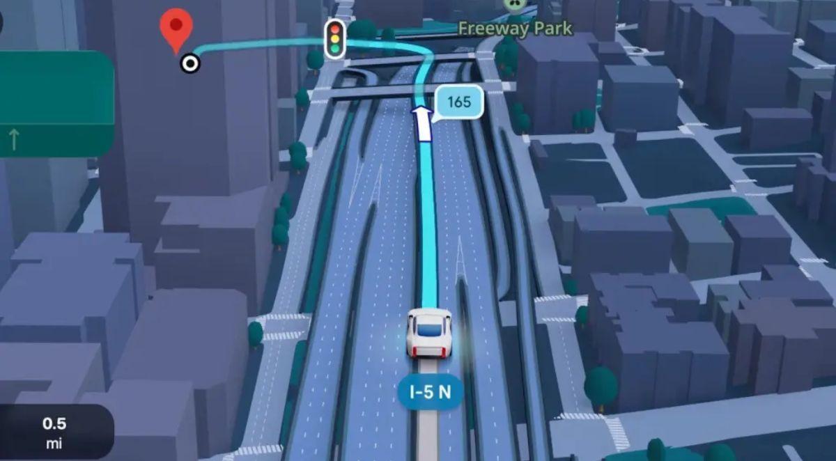 3D view of Google Maps immersive navigation 3D view of Google Maps immersive navigation