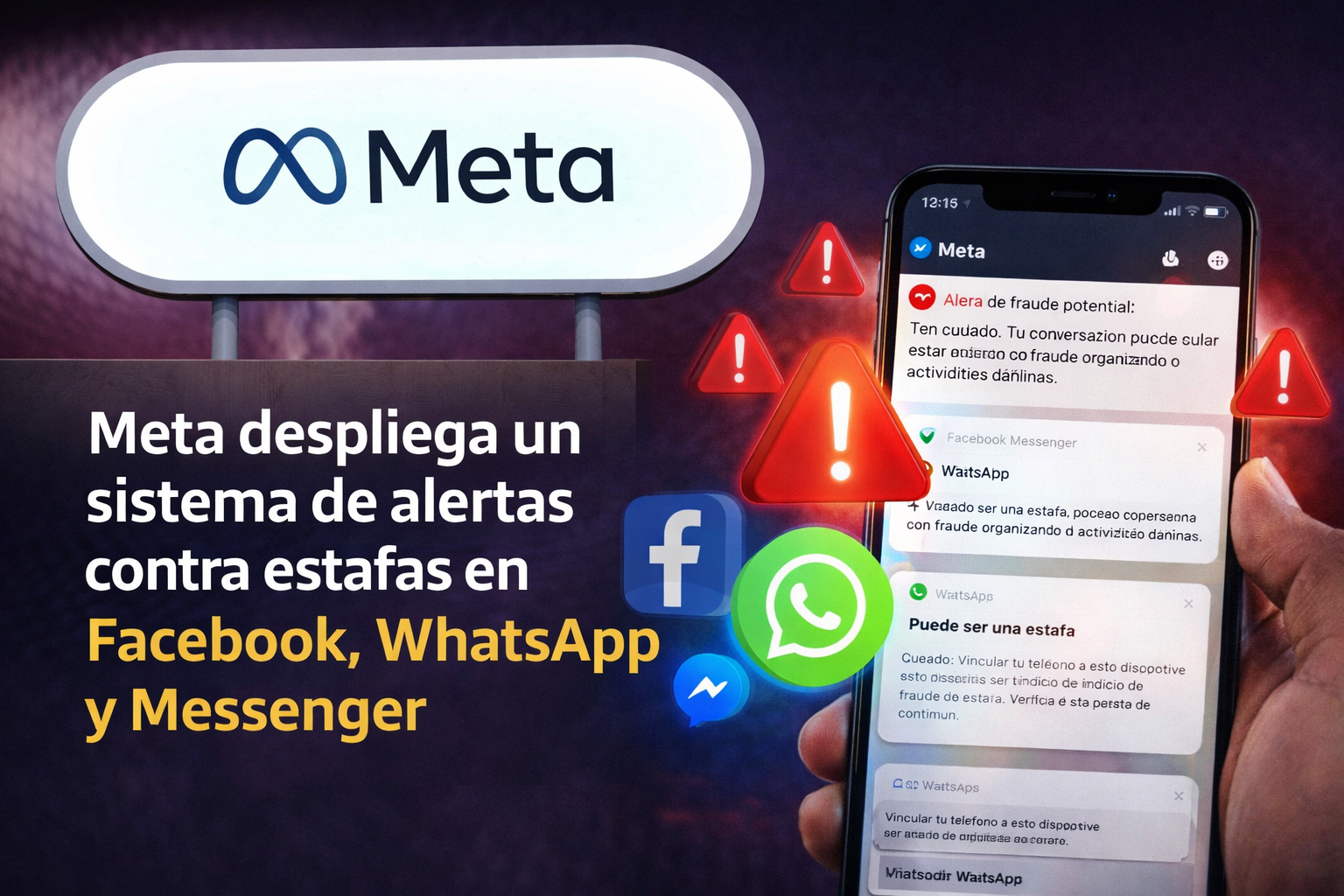 Sistema de alertas contra estafas de Meta