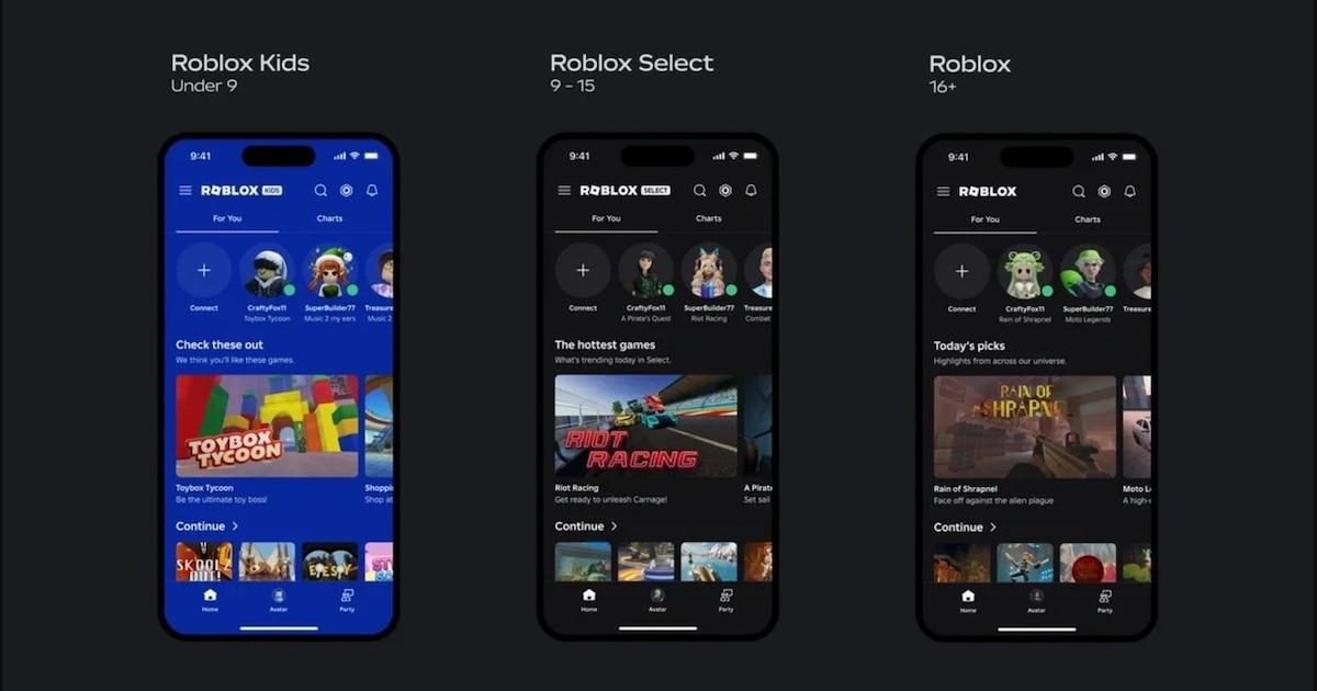 Cuentas Roblox Kids y Select Roblox cuentas Kids Select