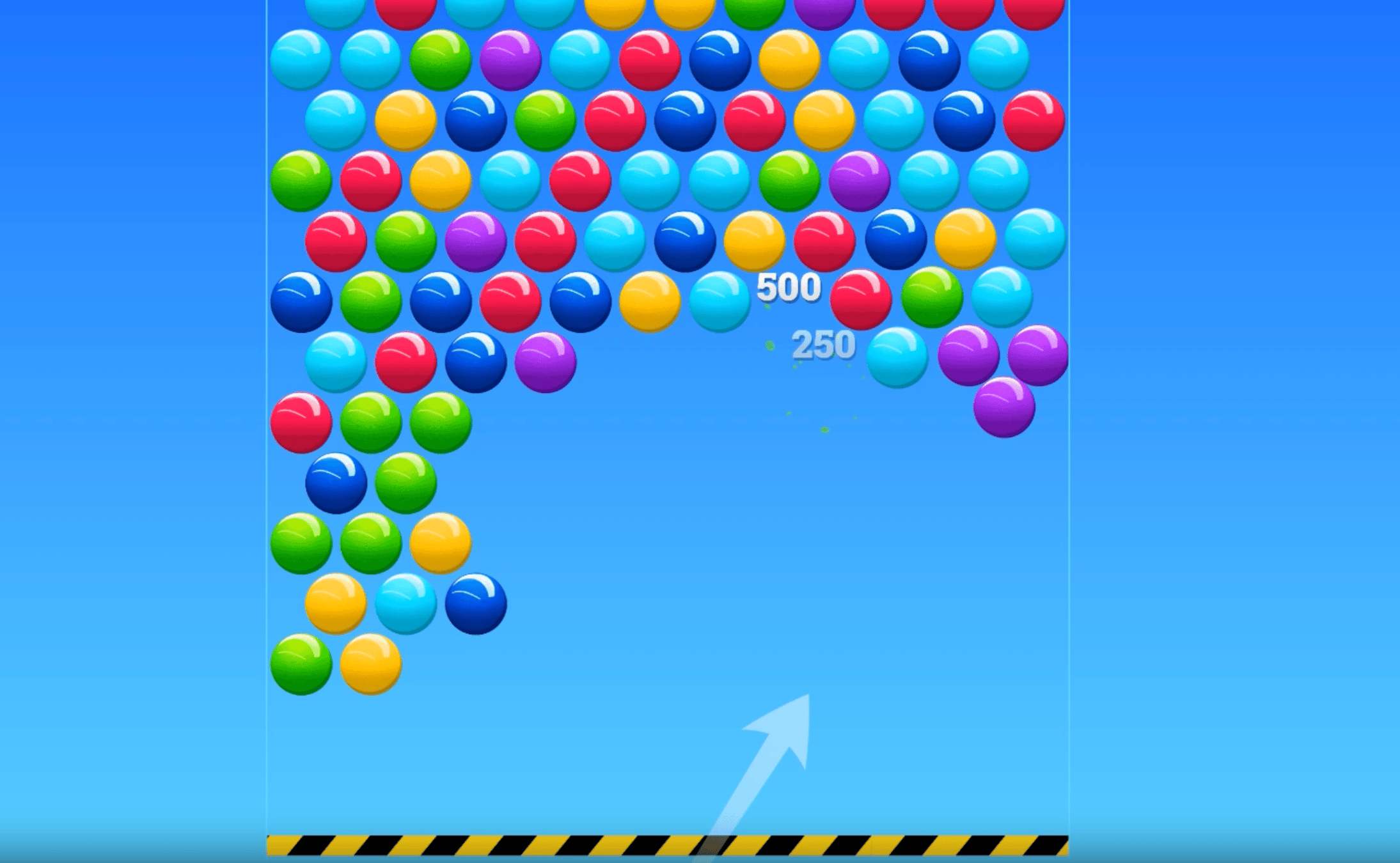 Pantalla de juego bubble shooter Pantalla de juego bubble shooter