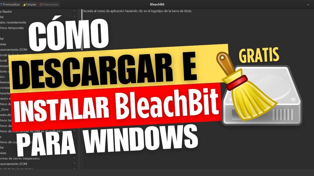 Interfaz de BleachBit en Windows