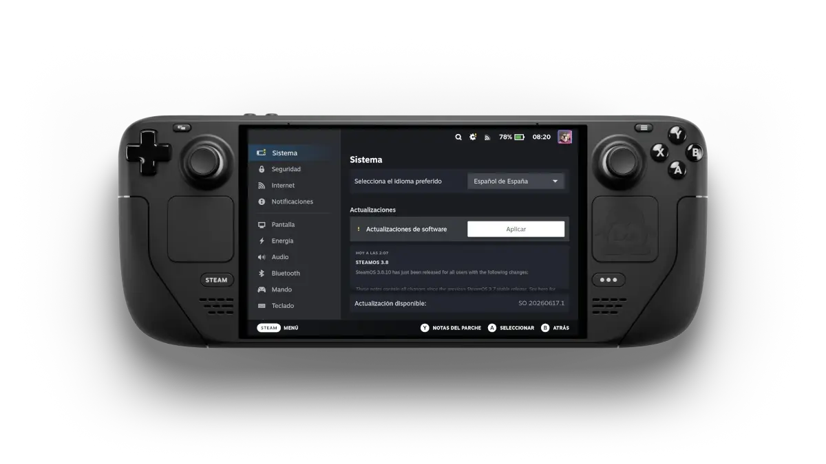 Rendimiento gráfico en SteamOS Detalle de hardware de Valve