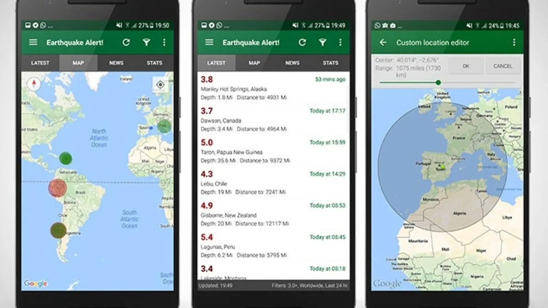 Detección terremotos Google Detección de terremotos con Google