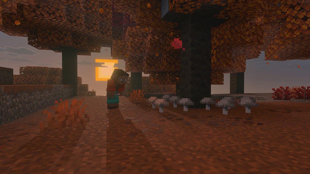 Árboles de álamo en Minecraft