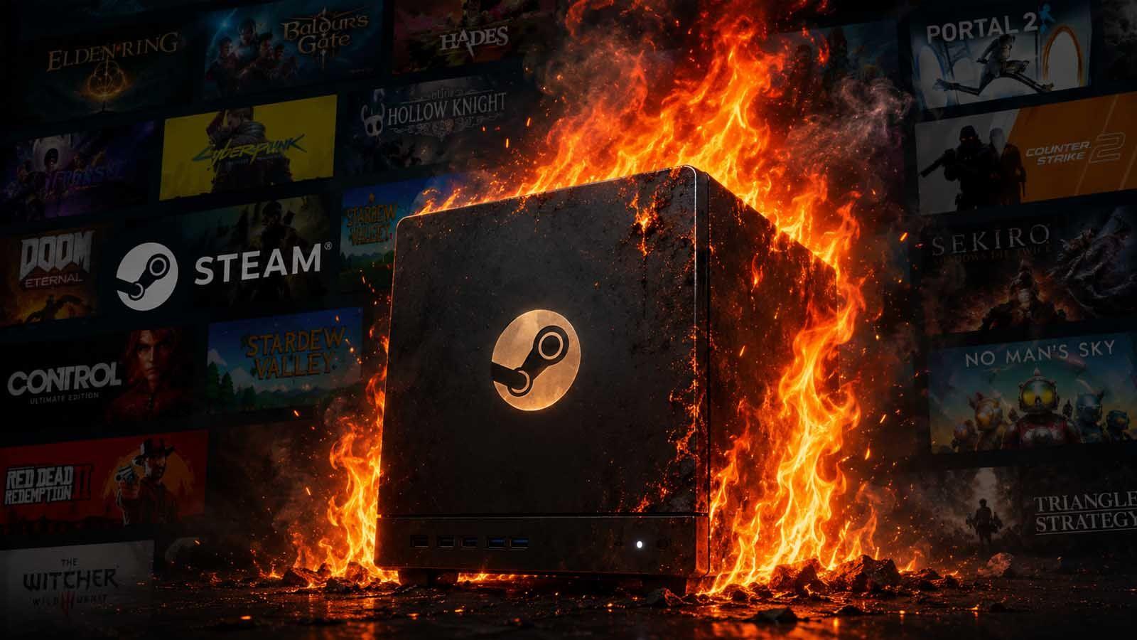 Steam Machine en un salón