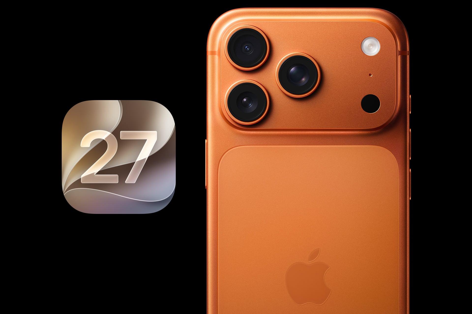 iPhone con iOS 27 beta