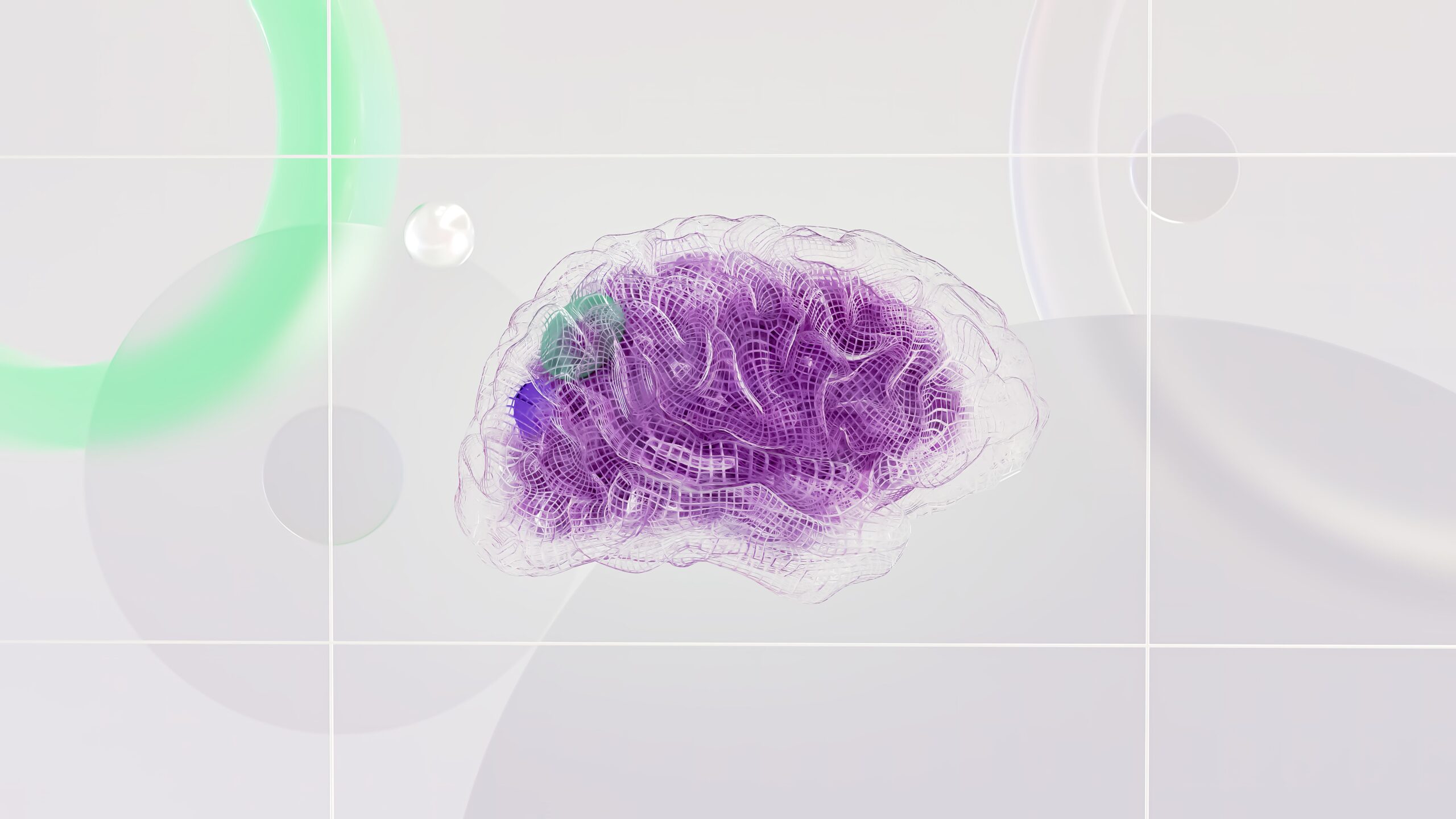 Representación 3D de un cerebro digital que simboliza el razonamiento y la inteligencia artificial de ChatGPT.