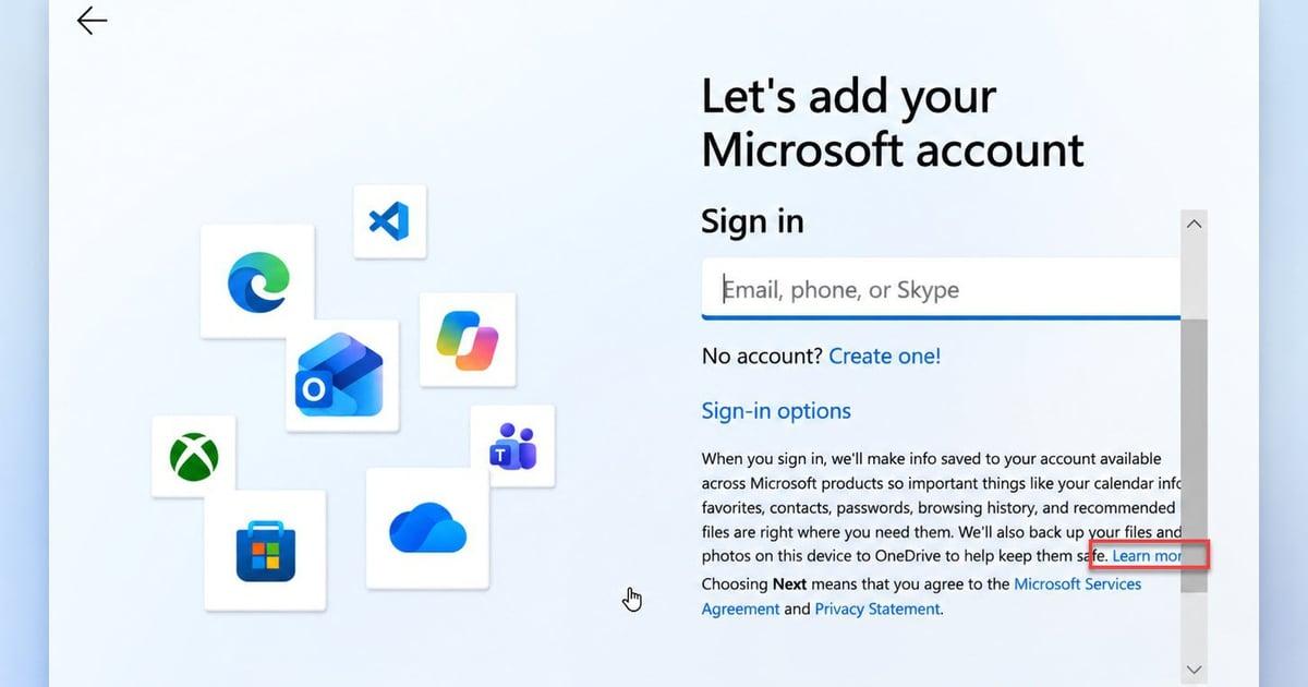 Cuenta local en Windows 11