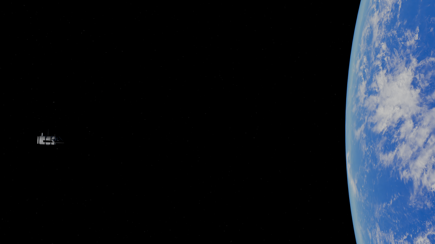 Vista de la Tierra desde el espacio con un satélite de monitoreo, ilustrando la vigilancia planetaria de los NEOs.
