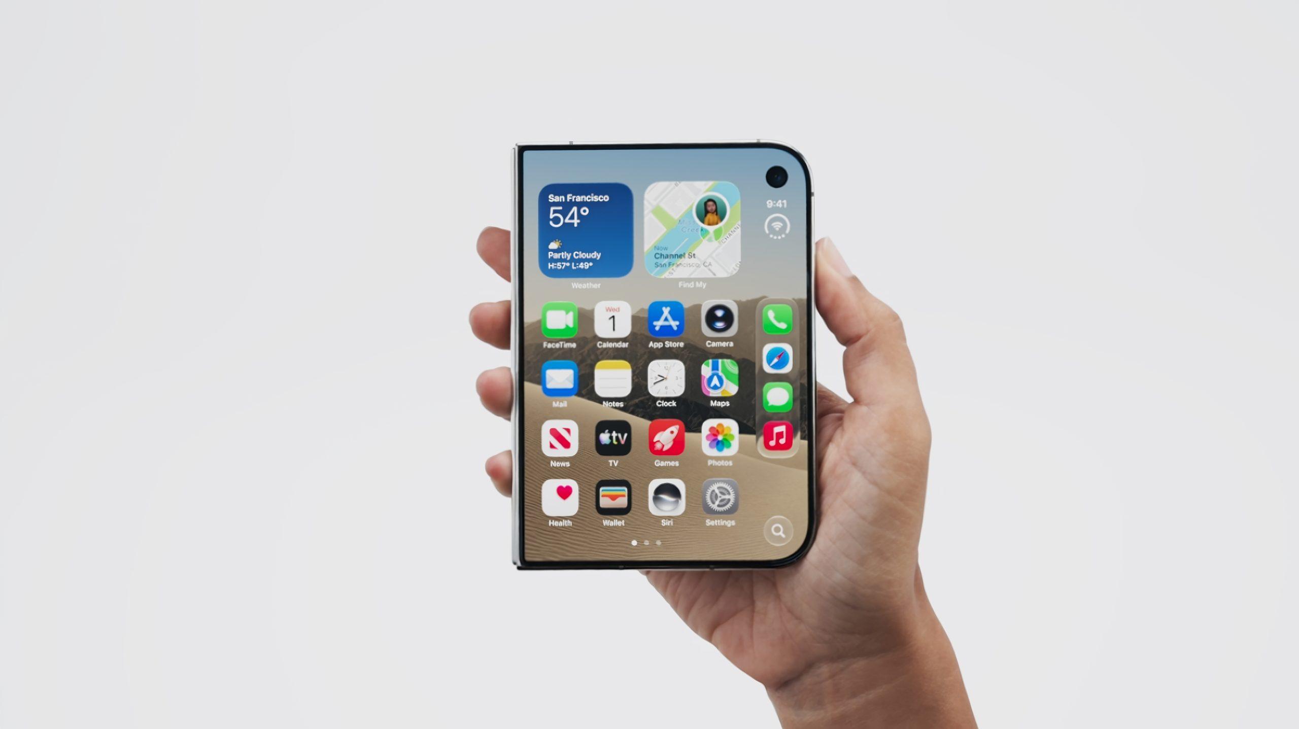 iPhone Duo abierto con su pantalla interior