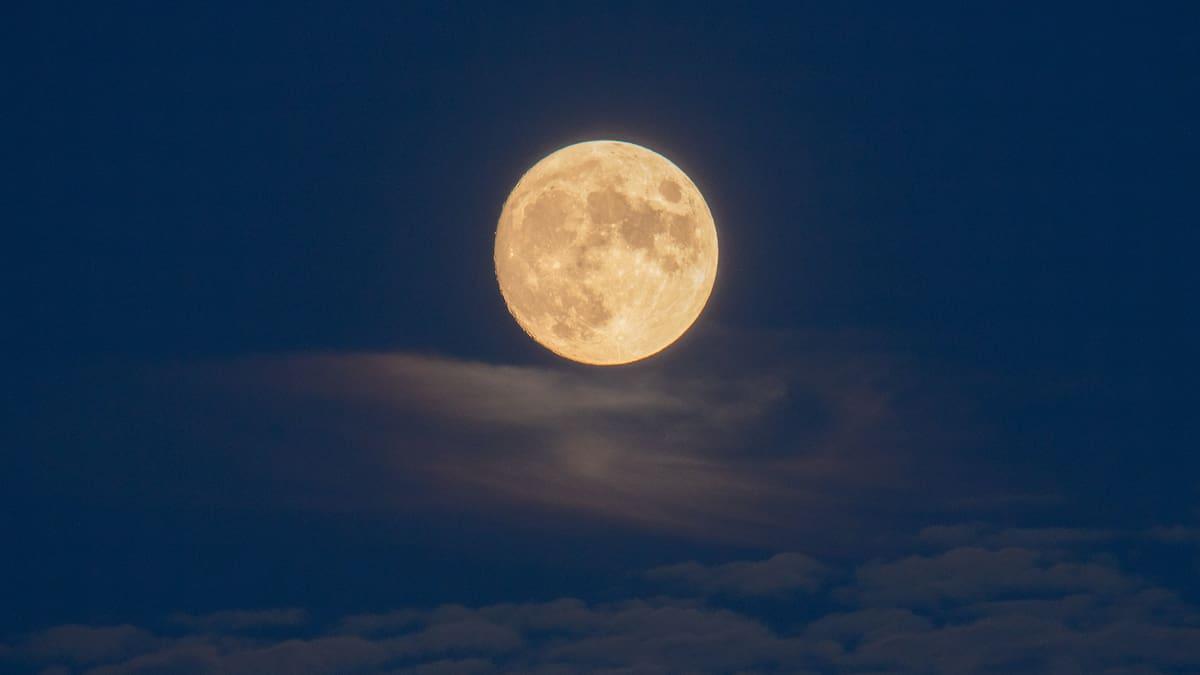 Luna del Cazador en el cielo nocturno