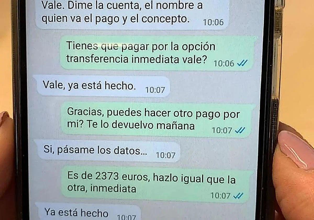 Estafa por WhatsApp