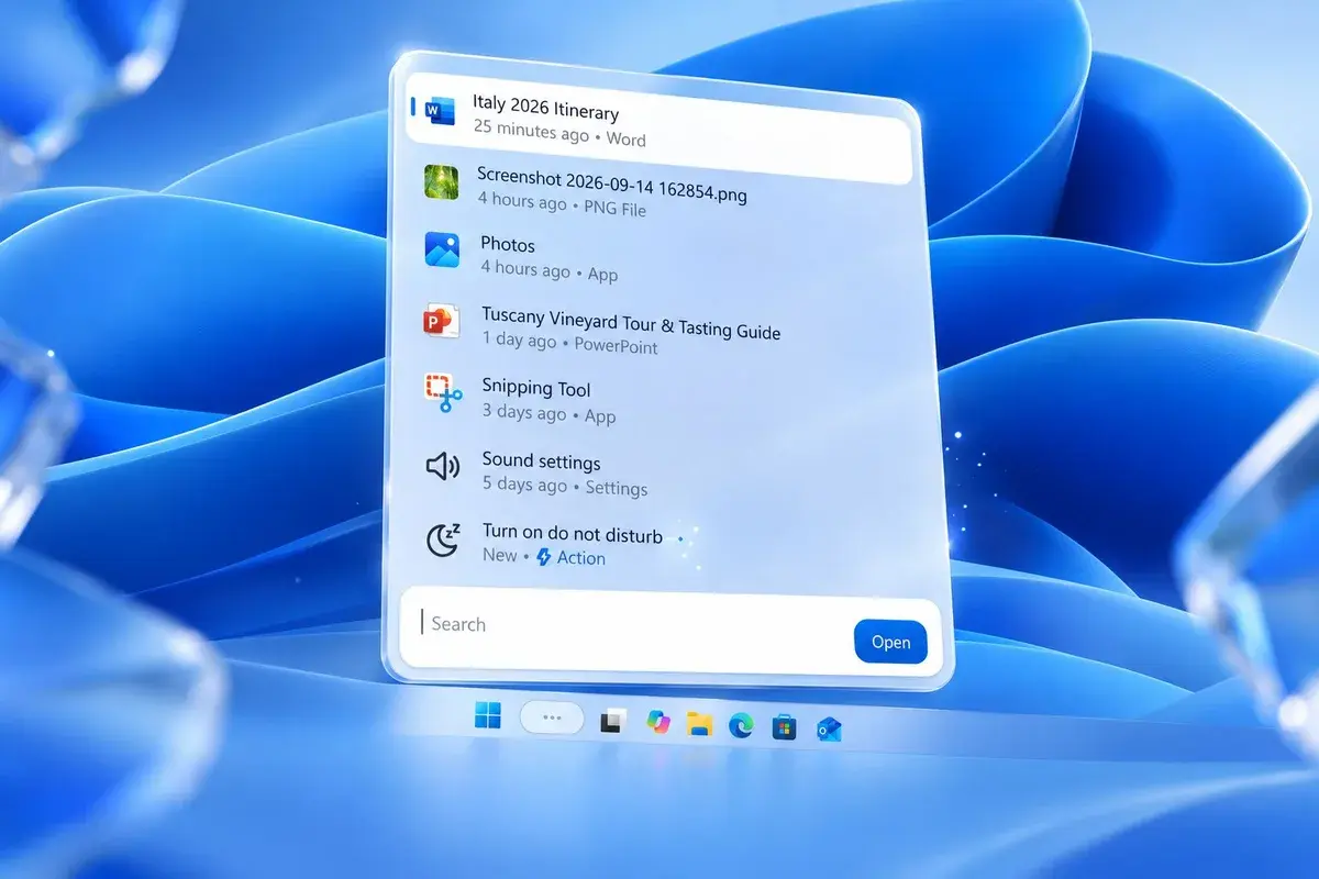 Windows 11 WinUI 3 Interfaz del buscador de Windows 11